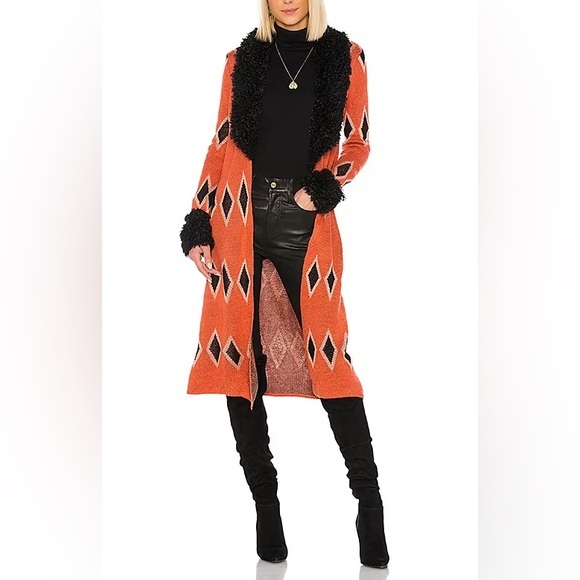 House of Harlow 1960 Jackets & Blazers - House of Harlow 1960 x Revolve Cullen Coat in Orange